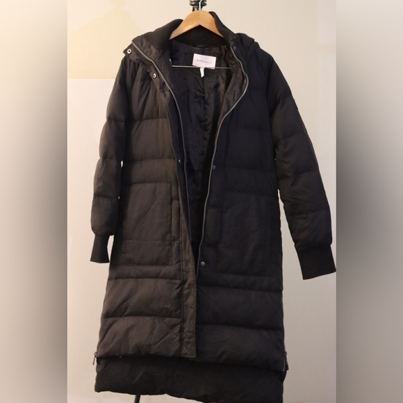 BGBGeneration Black Hooded Puffer Coat with Down Size S - Picture 3 of 9